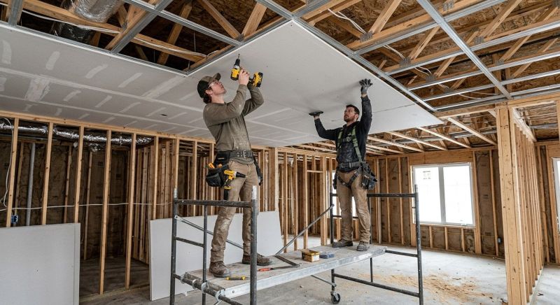 Ceiling Drywall Replacement in Overland Park, KS